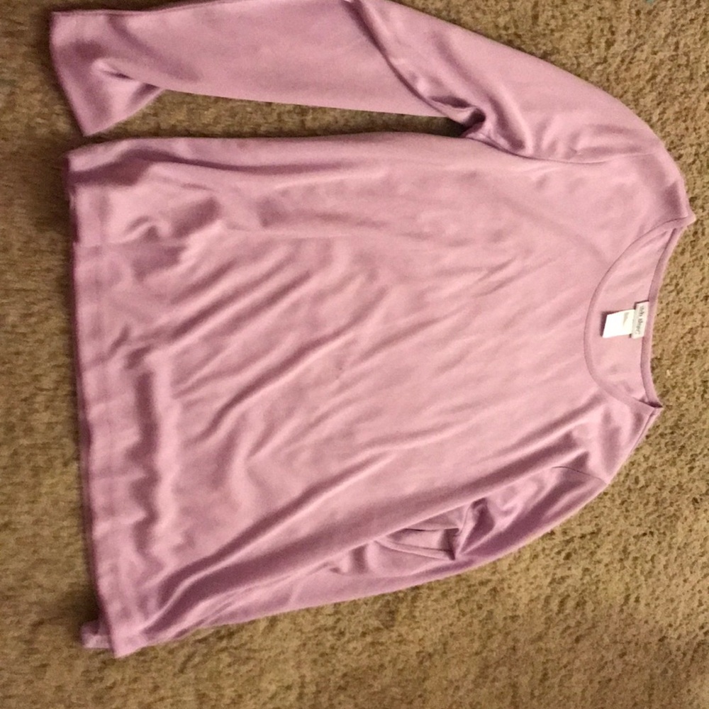 Purple long-sleeved shirt